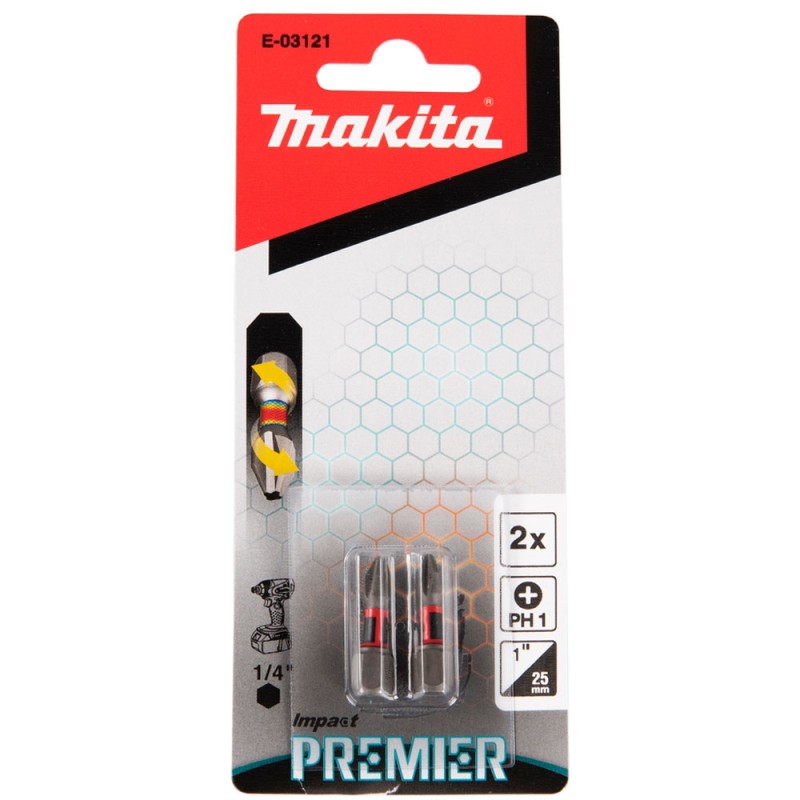 [E-03121] Punta Phillips Ph1 X 25Mm.2U.Impact Premier Makita