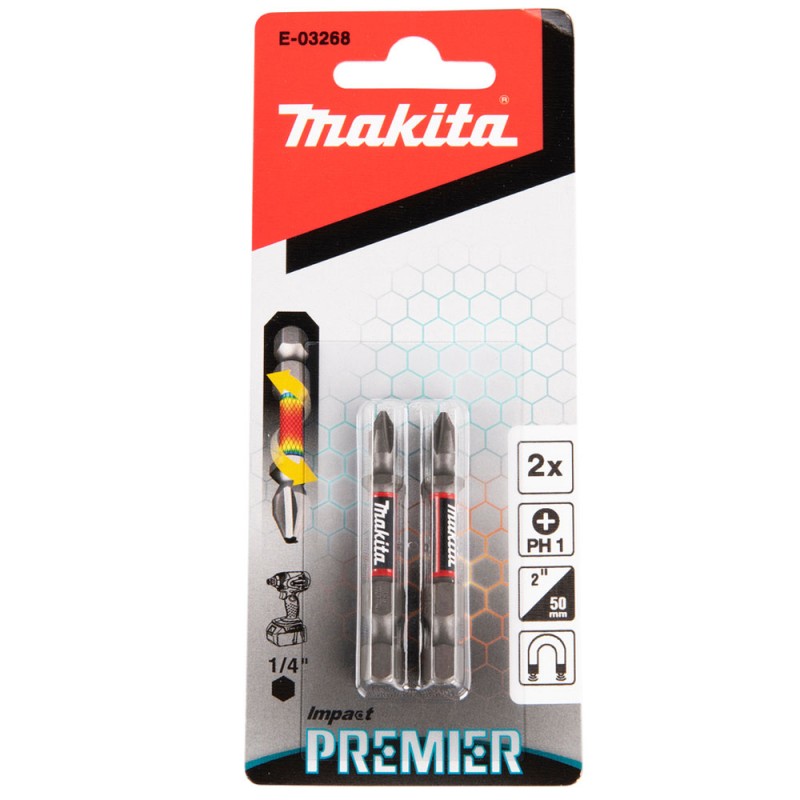 [E-03268] Punta Phillips Ph1 X 50Mm.2U.Impact Premier Makita