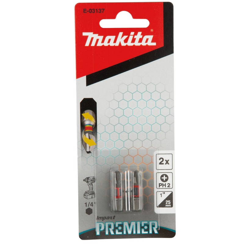 [E-03137] Punta Phillips Ph2 X 25Mm.2U.Impact Premier Makita