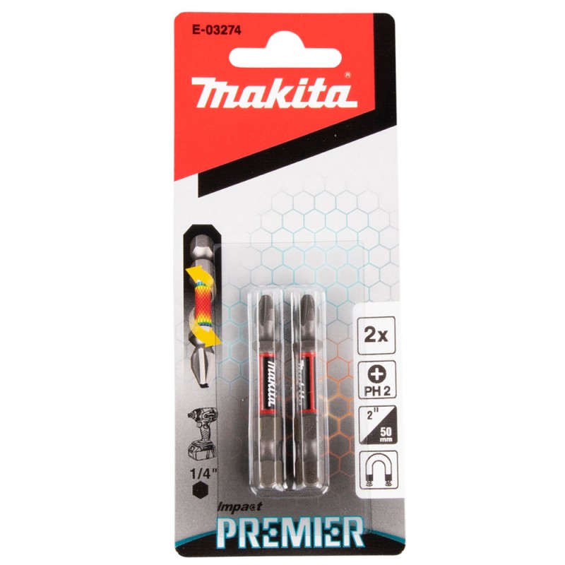 [E-03274] Punta Phillips Ph2 X 50Mm.2U.Impact Premier Makita