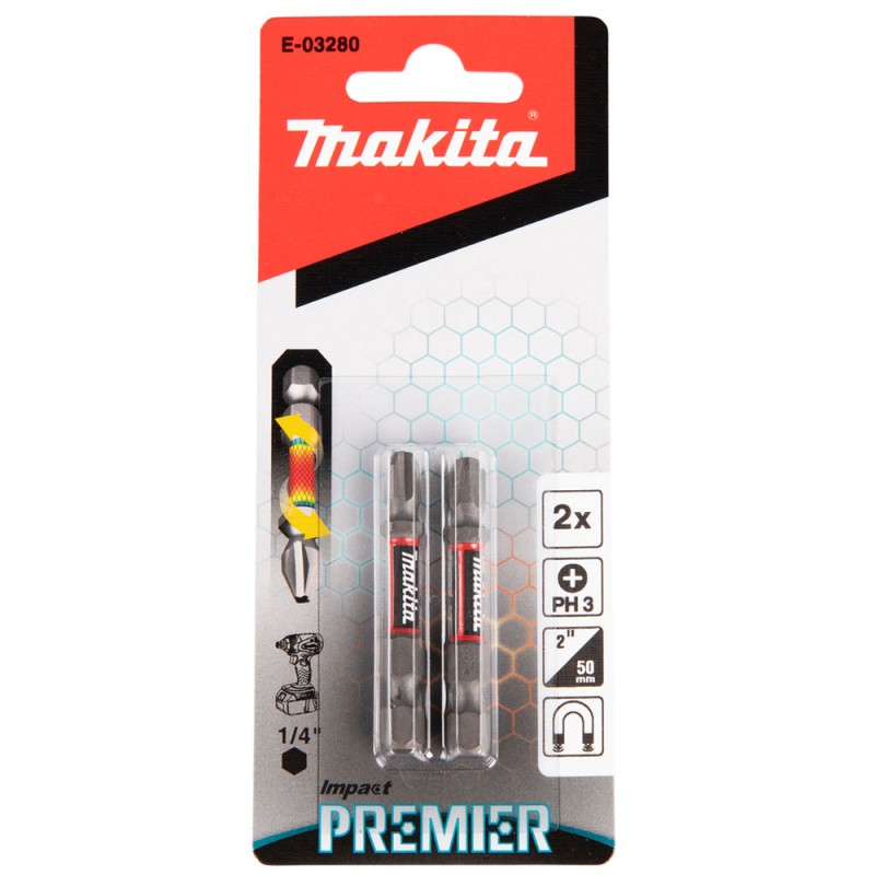 [E-03280] Punta Phillips Ph3 X 50Mm.2U.Impact Premier Makita