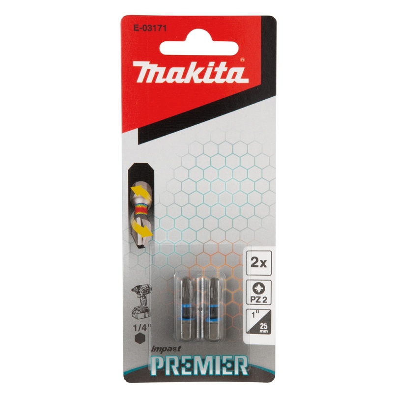 [E-03171] Punta Pozidriv Pz2 X 25Mm.2U.Impact Premier Makita