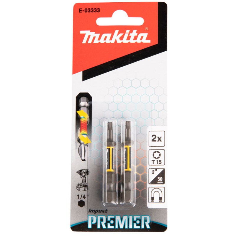 [E-03333] Punta Torx T15 X 50Mm.2U.Impact Premier Makita