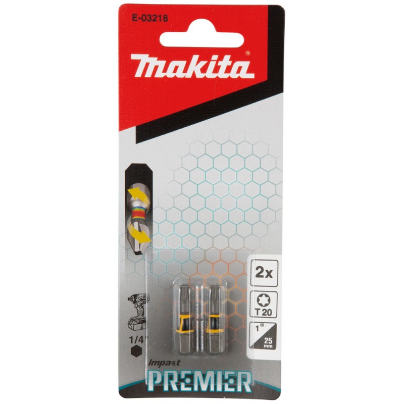 [E-03218] Punta Torx T20 X 25Mm.2U.Impact Premier Makita