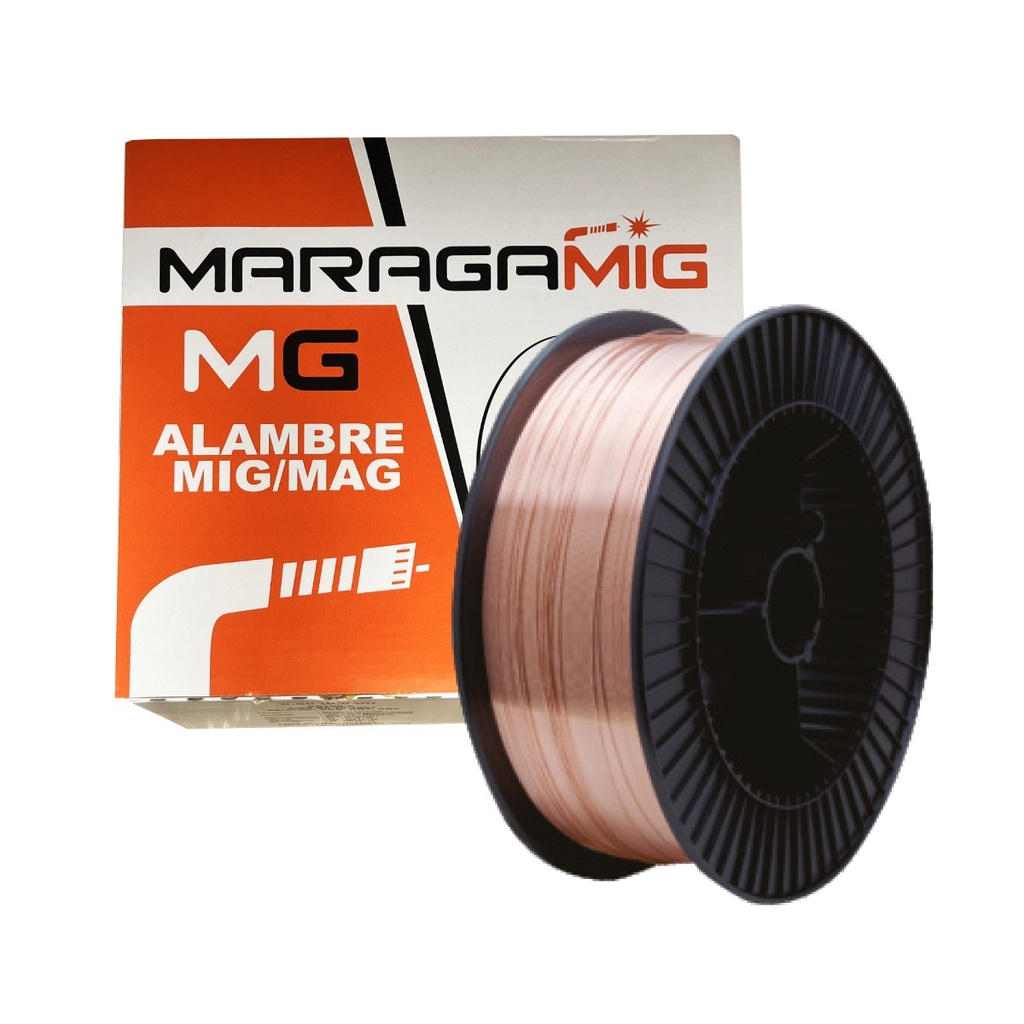 [ER70S6-10-15KG] Soldadura Alambre MIG / MAG 1.00 mm 0.040" ER70S-6 (Rollo de 15 Kg) Maraga