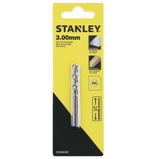 [STA50030C] Stanley 3.00 mm HSS Gfs Shinny Bit