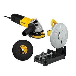 Combo Tronzadora de Metales 2200W + Esmeril Angular 4-1/2" 710W + Disco Corte 14" Stanley