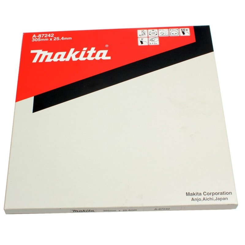 [A-87242] Disco Sierra Para Acero 12"x25.4x2.10 mm. 60dientes Makita
