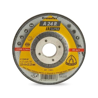 Disco Abrasivo Desbaste 4-1/2" * 6mm Ks/Supra/A24R/S/Gek/115X6X22,23 Centro Deprimido Klingspor
