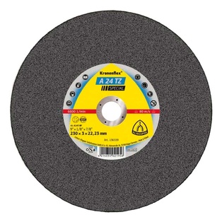 Disco Abrasivo Corte 7" (180 mm) * 1/8" (3mm) Kt/Special/A24Tz/S/Gek/180X3X22,23 Centro Deprimido Klingspor (E)