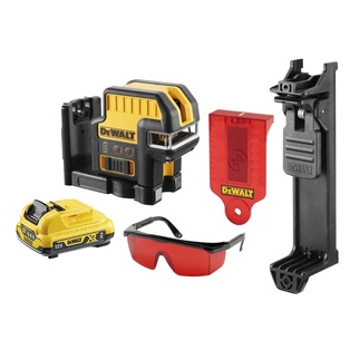 Combo Laser 12V Nivel Rojo 2*360 Precision 0.3mm/m (Inc. Cargador, Bateria 12V de 2Ah, Soporte, Lentes, Maletin Tstak) Dewalt